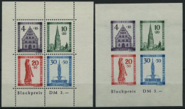 BADEN Bl. 1A/B , 1949, Blockpaar Freiburg, Pracht, Mi. 150.- - Other & Unclassified