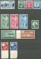 BADEN 46I-57 , 1949, Konstanz I - UPU, 12 Postfrische Prachtwerte, Mi. 161.50 - Andere & Zonder Classificatie