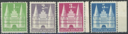 AMERIK. U. BRITISCHE ZONE 97-100I , 1948, 1 - 5 DM Flache Treppe, Falzrest, 4 Prachtwerte, Mi. 88.- - Other & Unclassified
