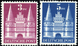 AMERIK. U. BRITISCHE ZONE 99/100II , 1948, 3 Und 5 DM Hohe Treppe, Falzrest, 2 Prachtwerte, Mi. 220.- - Other & Unclassified