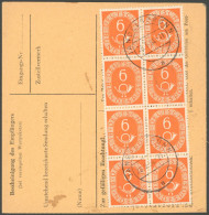 BUNDESREPUBLIK 126 BRIEF, 1954, 6 Pf. Posthorn Im Achterblock (rückseitig) Und Waagerechten Paar Als Seltene Mehrfachfra - Sonstige & Ohne Zuordnung