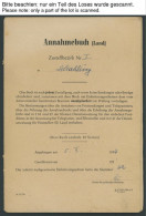 BUNDESREPUBLIK 129 BRIEF, 1954, Annahmebuch (Land), Zustellbezirk I In Schalding, 32 Seiten Komplett, Die Gebühr Wurde M - Covers & Documents