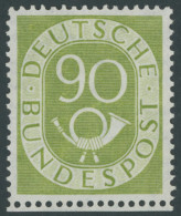 BUNDESREPUBLIK 138 , 1952, 90 Pf. Posthorn, Normale Zähnung, Postfrisch, Pracht, Mi. 550.- - Ungebraucht