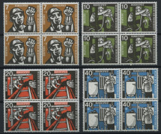 BUNDESREPUBLIK 270-73 VB , 1957, Kohlebergbau In Viererblocks, Prachtsatz, Mi. 88.- - Unused Stamps