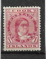 COOK ISLANDS 1914 1d  RED SG 41 PERF 14 X 14½  MOUNTED MINT Cat £12 - Islas Cook