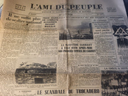 AMI PEUPLE 36/NATIONAL FRANCOIS LEGRIX/CHIAPPE /LIGUE A DISSOUDRE /MINISTERE SARRAUT/CHANCEL TABAC HERRIOT /TROCADERO - Altri & Non Classificati