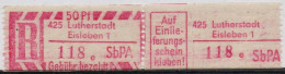 DDR Einschreibemarke Lutherstadt Eisleben SbPA Postfrisch, EM2B-425-1eII(2) RU (b) Zh - Labels For Registered Mail