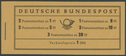 MARKENHEFTCHEN MH 4YI RLV I , 1960, Markenheftchen Heuss Lieg. Wz., Erstauflage, Randleistenvariante I, Postfrisch, Prac - Other & Unclassified