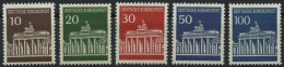 ROLLENMARKEN 506-10v,wR , 1966, Brandenburger Tor, Einzelne Rollenmarken Mit Geraden Und Ungeraden Nummern, Sowie Beide  - Rollenmarken