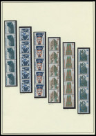 ROLLENMARKEN A. 1339-1679R , 1987-93, 24 Verschiedene 5er-Streifen Sehenswürdigkeiten, Pracht, Mi. 340.- - Roulettes