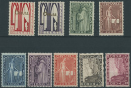 BELGIEN 235-43 , 1928, Abtei Orval, Falzrest, Prachtsatz - Andere & Zonder Classificatie