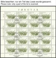 FÄRÖER 130-38,142-44KB O, 1986, 4 Kleinbogensätze, Ersttagsstempel, Pracht, Mi. 490.- - Féroé (Iles)