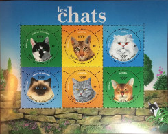 New Caledonia Caledonie 2004 Cats Animals Sheetlet MNH - Gatti