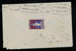 LOT 418  TIMBRE  POUR LA SANTE PROPRETE DE 1930 / LETTRE FLAMME  BIARRITZ 28 III 31 - Lettres & Documents