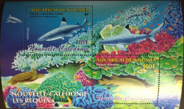 New Caledonia Caledonie 2005 Aquarium Sharks Fish Sheetlet MNH - Fishes