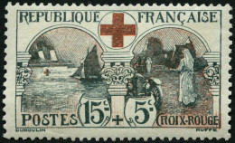 FRANKREICH 136 , 1918, 15 C. Rotes Kreuz, Falzrest, Feinst, Mi. 150.- - Autres & Non Classés
