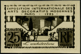 FRANKREICH 179P , 1925, 25 C. Schlossterrasse, Ungezähntes Fotoessay Auf Kartonpapier, Pracht, R! - Other & Unclassified