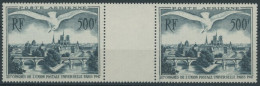 FRANKREICH 782ZW , 1947, 500 Fr. Flugpost Im Waagerechten Zwischenstegpaar, Postfrisch, Pracht - Autres & Non Classés