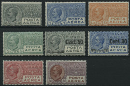 ITALIEN , 1926/8, Flugpostmarken (Mi.Nr. 230-33,270/1,279/80), Falzrest, 8 Prachtwerte - Zonder Classificatie