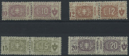 PAKETMARKEN Pa 16-19 , 1921/22, Wappen Und Wertziffer, Falzrest, Prachtsatz - Zonder Classificatie