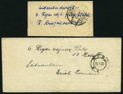 LETTLAND 1919/20, 4 Verschiedene Feldpostbelege, Feinst/Pracht - Lettonia
