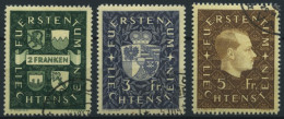 LIECHTENSTEIN 183-85 O, 1939, 2 - 5 Fr., Prachtsatz, Mi. 120.- - Autres & Non Classés