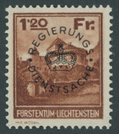 DIENSTMARKEN D 10 , 1933, 1.20 Fr. Schwarzbraunorange, Postfrisch, Pracht, Mi. 260.- - Dienstzegels