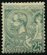 MONACO 16 , 1891, 25 C. Grün, Falzreste, Normale Zähnung, Pracht, Mi. 300.- - Autres & Non Classés