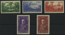 MONACO 138-42 , 1937, Gartenanlagen Und Fürst Louis II, Falzrest, Prachtsatz - Other & Unclassified