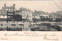 Morges, Le Port, Hôtel Du Mont-Blanc,, Oblit. Aussi Cottens 11.X.1900, Carte Précurseur - Morges