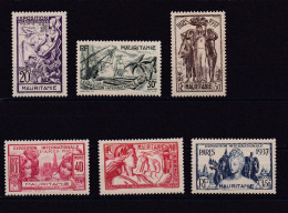 MAURITANIE 1937 TIMBRE N°66/71 NEUF AVEC CHARNIERE EXPOSITION - Nuevos