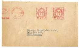 South Africa 1946. Postage Paid Franking Machine M137. - Briefe U. Dokumente