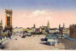 CPA -OSTENDE - PLACE DE LA GARE - Oostende