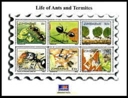 (052) Zimbabwe  2012 / Fauna / Animals / Ants Sheet / Bf / Bloc Termites / Ameisen  ** / Mnh  Michel BL 33 - Zimbabwe (1980-...)