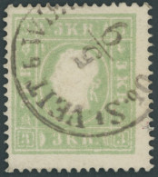 ÖSTERREICH BIS 1867 12a O, 1859, 3 Kr. Gelbgrün, Seltener K1 Ob. St. VEIT B. WIEN, Pracht - Other & Unclassified