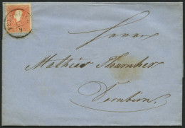 ÖSTERREICH 13I BRIEF, 1859, 5 Kr. Rot, Type I, K1 FELDKIRCH, Prachtbrief Nach Dornbirn - Andere & Zonder Classificatie