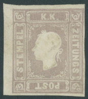 ÖSTERREICH , 1858, 1.05 Kr. Graulila, Gummireste, Schmal-vollrandig, Pracht, Fotobefund Dr. Ferchenbauer, Mi. 900.- - Usati