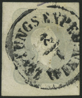 ÖSTERREICH 23a O, 1861, 1.05 Kr. Hellgrau, K1 ZEITUNGS EXPED. WIEN, Pracht, Mi. 200.- - Other & Unclassified