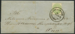 ÖSTERREICH 31 BRIEF, 1865, 3 Kr. Grün Auf Ortsbrief Von JOSEFSTADT IN WIEN Nach Wien, Pracht - Oblitérés