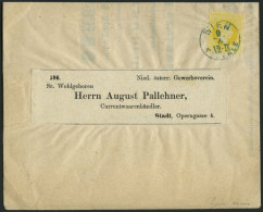 ÖSTERREICH 35II BRIEF, 1874, 2 Kr. Gelb, Feiner Druck, Auf Orts-Drucksache Mit Blauem K1 WIEN FILIALE, Pracht, Gepr. Fer - Used Stamps