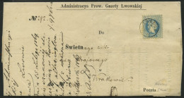 ÖSTERREICH 38Ic BRIEF, 1869, 10 Kr. Hellblau, Grober Druck, Auf Brief Mit K1 LEMBERG, Pracht - Oblitérés