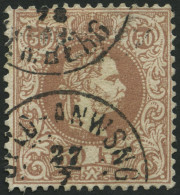 ÖSTERREICH 41Ia O, 1867, 50 Kr. Braun, Grober Druck, K1 GELD-ANWEISUNG..., Pracht, Gepr. Drahn, Mi. 150.- - Used Stamps