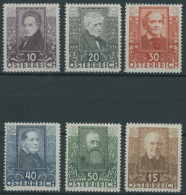 ÖSTERREICH 1918-1938 524-29 , 1931, Dichter, Postfrischer Prachtsatz, Mi. 220.- - Autres & Non Classés