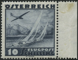 ÖSTERREICH 612 , 1935, 10 S. Flugzeug über Landschaften, Pracht, Mi. 100.- - Usados