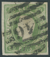 PORTUGAL 21 O, 1867, 50 R. Grün, Nummernstempel 46, Pracht, Mi. 100.- - Sonstige & Ohne Zuordnung
