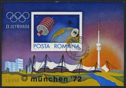RUMÄNIEN Bl. 98 , 1972, Block Olympische Spiele, Feinst, Mi. 80.- - Blocs-feuillets
