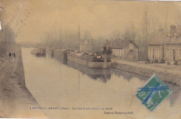 LONGUEIL-ANNEL (Oise) - Le Canal En Amont Du Pont - Duprez-Demarez, Edit. Pêniches - CPA Anc. - Rare - Longueil Annel