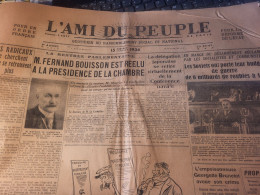 AMI PEUPLE 36/FERNAND BOUISSON - LE CORBEILLER /MOLOTOV /CHANCEL HERRIOT /FRONT POPULAIRE HUEZ MAIRE - Autres & Non Classés