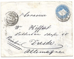 (C04) 1P. STATIONERY COVER - CHIBIN EL KANATER => GERMANY 1889 - 1866-1914 Khedivate Of Egypt