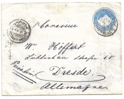 (C04) 1P. STATIONERY COVER - CHIBIN EL KANATER => GERMANY 1889 - 1866-1914 Khedivato De Egipto